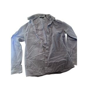 Tommy Hilfiger Stretch Dress‎ Shirt Blue Striped Long Sleeve Button Up 15 1/2